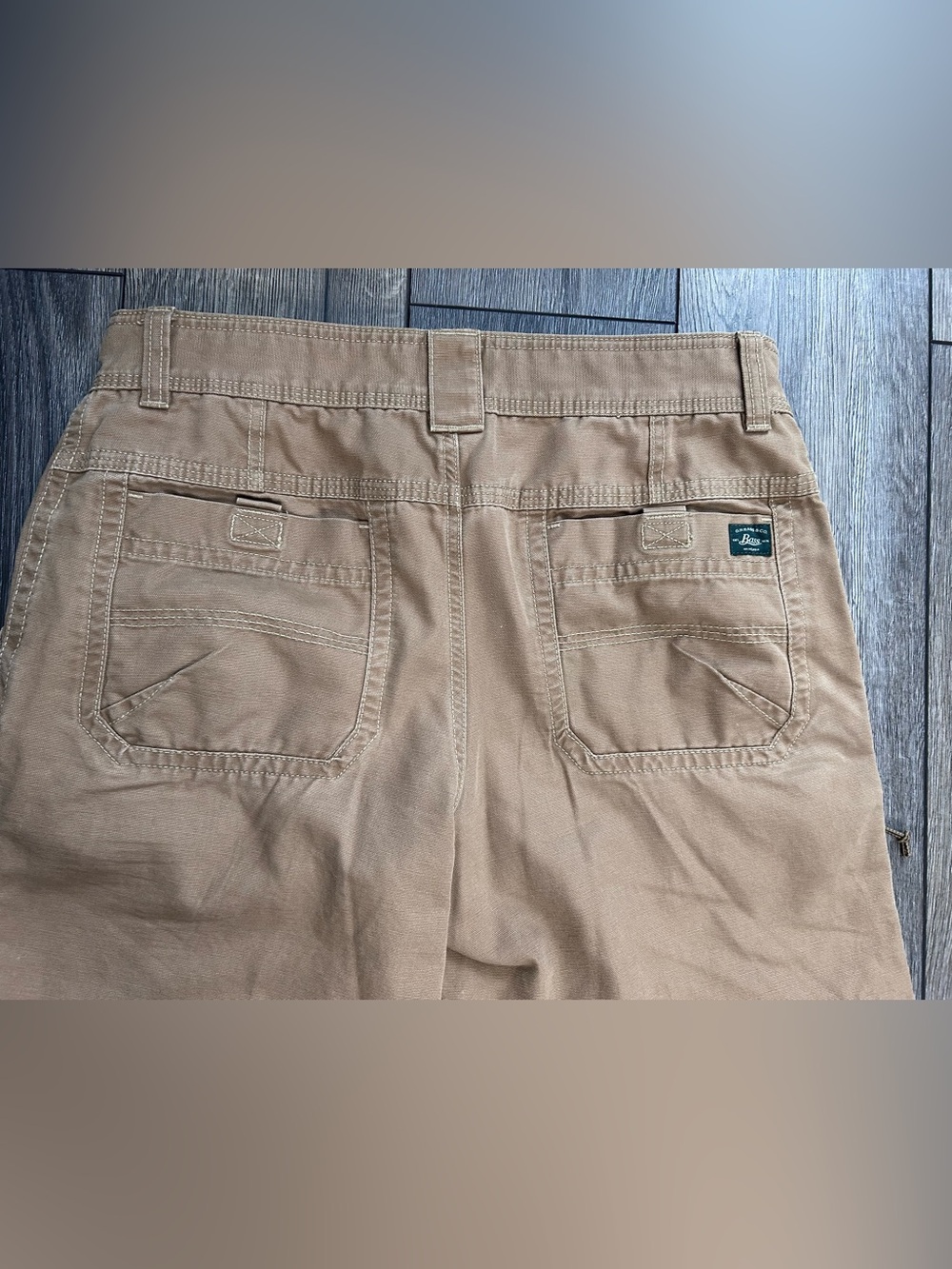 G.H. Bass Men’s Carpenter Pants 34x30 Khaki Tan Workwear Straight Leg NWOT - Picture 4 of 15